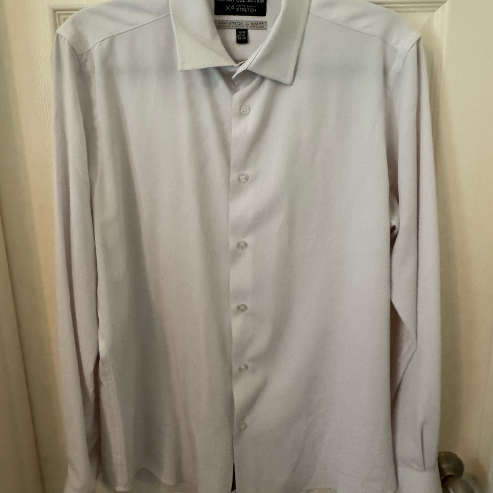 Report Collection White Casual Button Down Shirt
